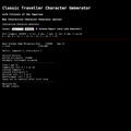 Classic Traveller Random Character Generator