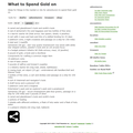 What to Spend Gold on