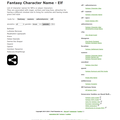 Fantasy Character Name - Elf