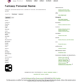 Fantasy Personal Name