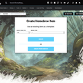 Homebrew Magic Item Creator