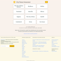 City Name Generator