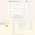 Medieval Weapon Generator